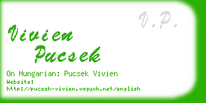 vivien pucsek business card